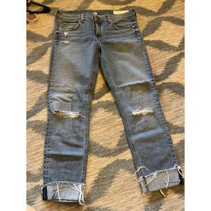 Rag & Bone Dre Capri Jeans Distressed Step Hem Size 28 Made in USA